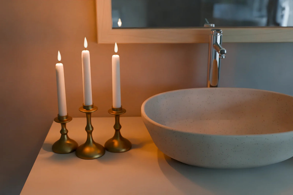 Spa Ensuite scene from Linden House, close-up detail (render of the delivered scene)