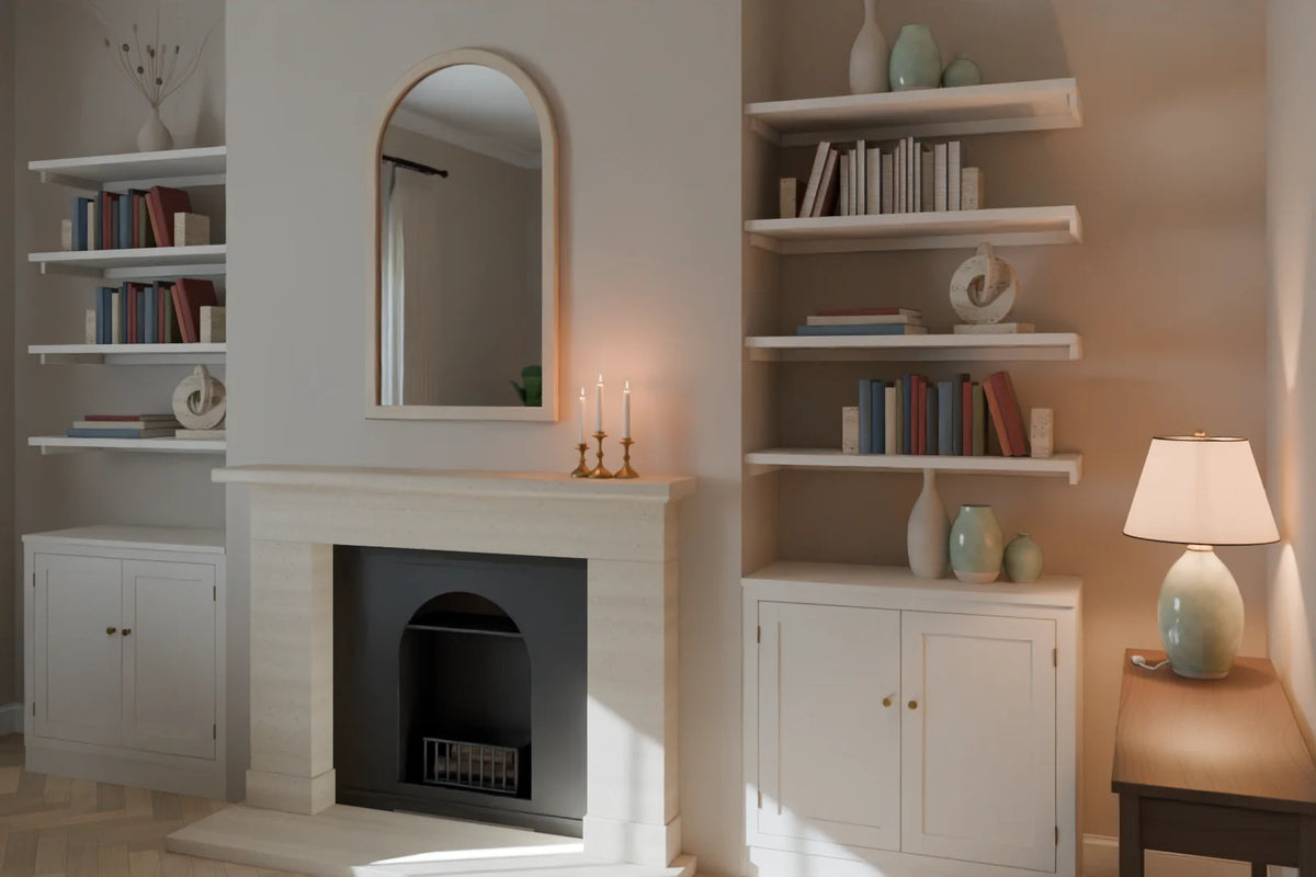 Townhouse Salon scene from Linden House, wide view (render of the delivered scene)