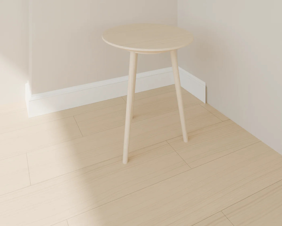 Skirting Board styled in a Linden House room with the round side table (sold separately)