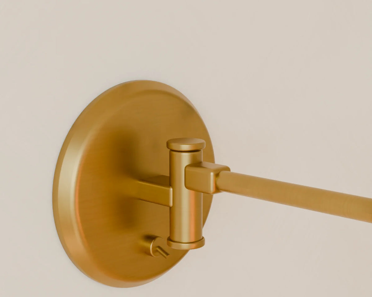 Swing-Arm Wall Sconce, close-up detail render
