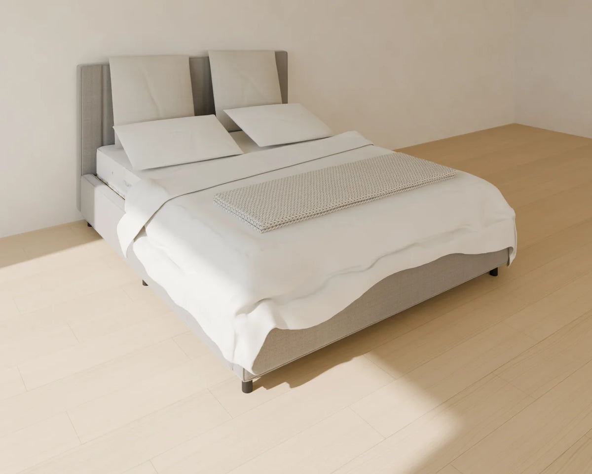 Upholstered Bed, Linden House 3D asset, studio render