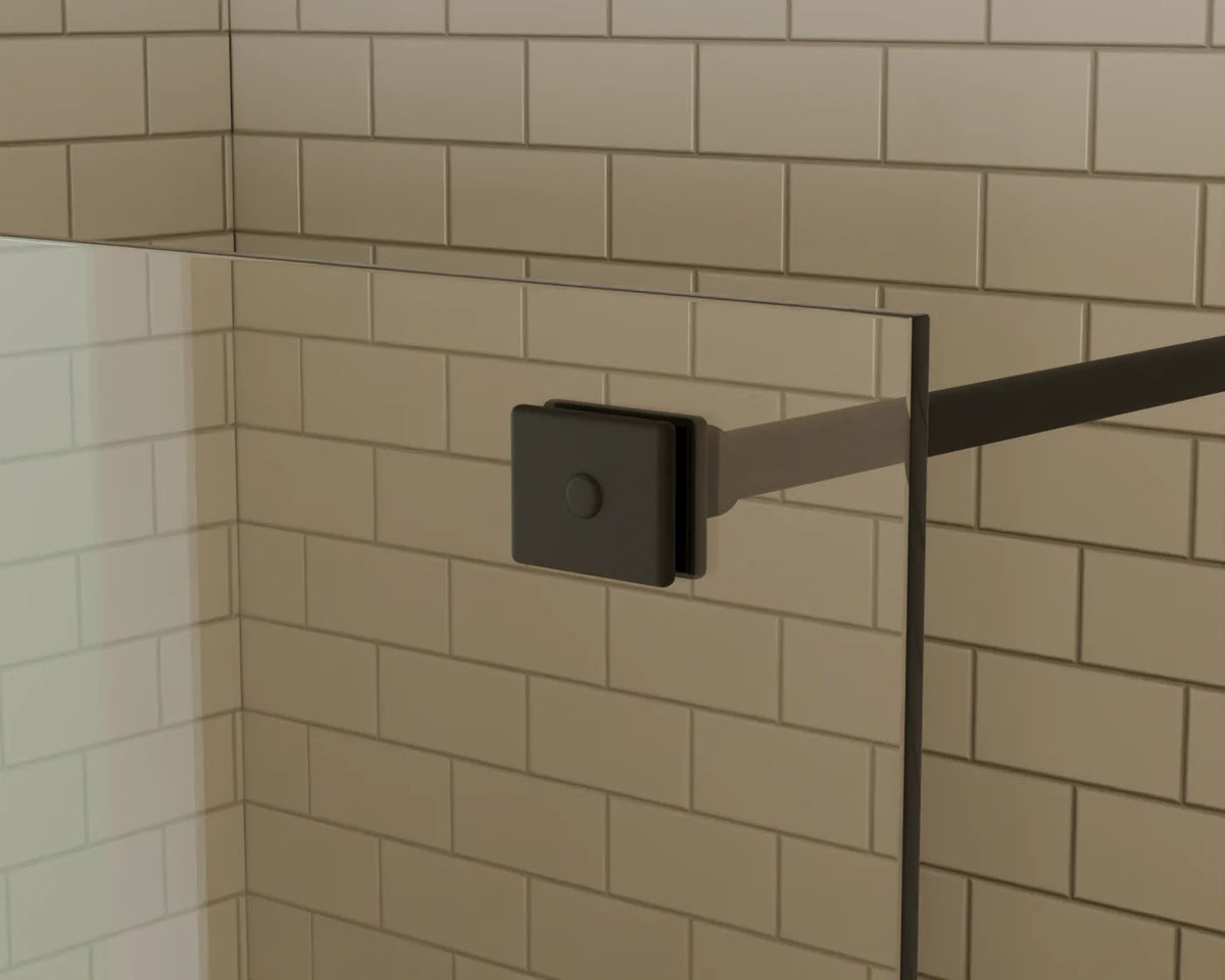 Walk-in Shower Screen, close-up detail render
