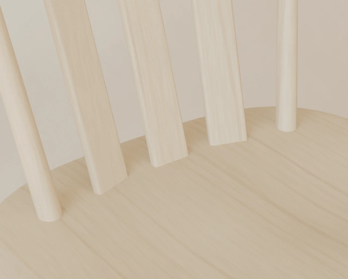 Wood Dining Chair, close-up detail render
