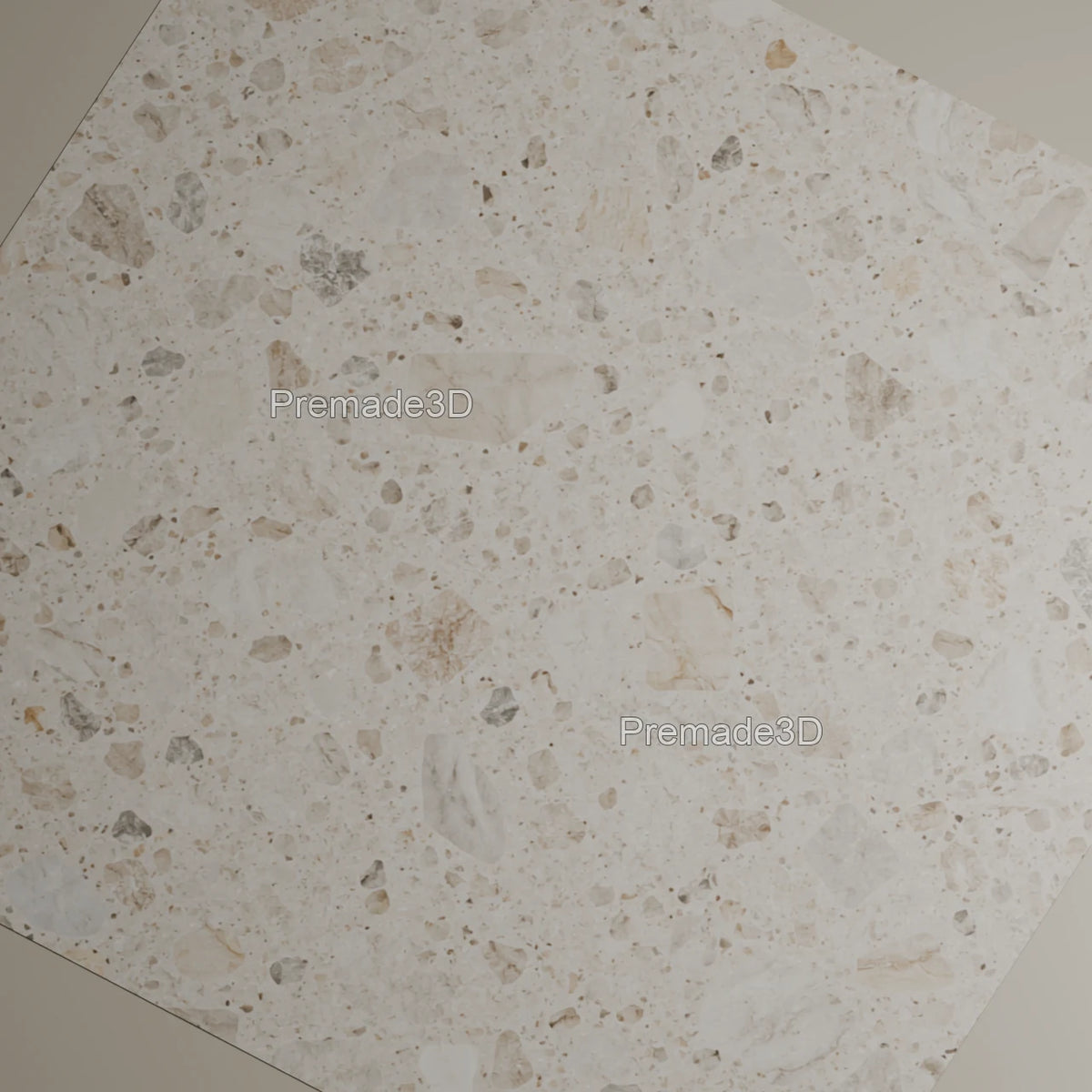 Cream Terrazzo worktop detail reflection