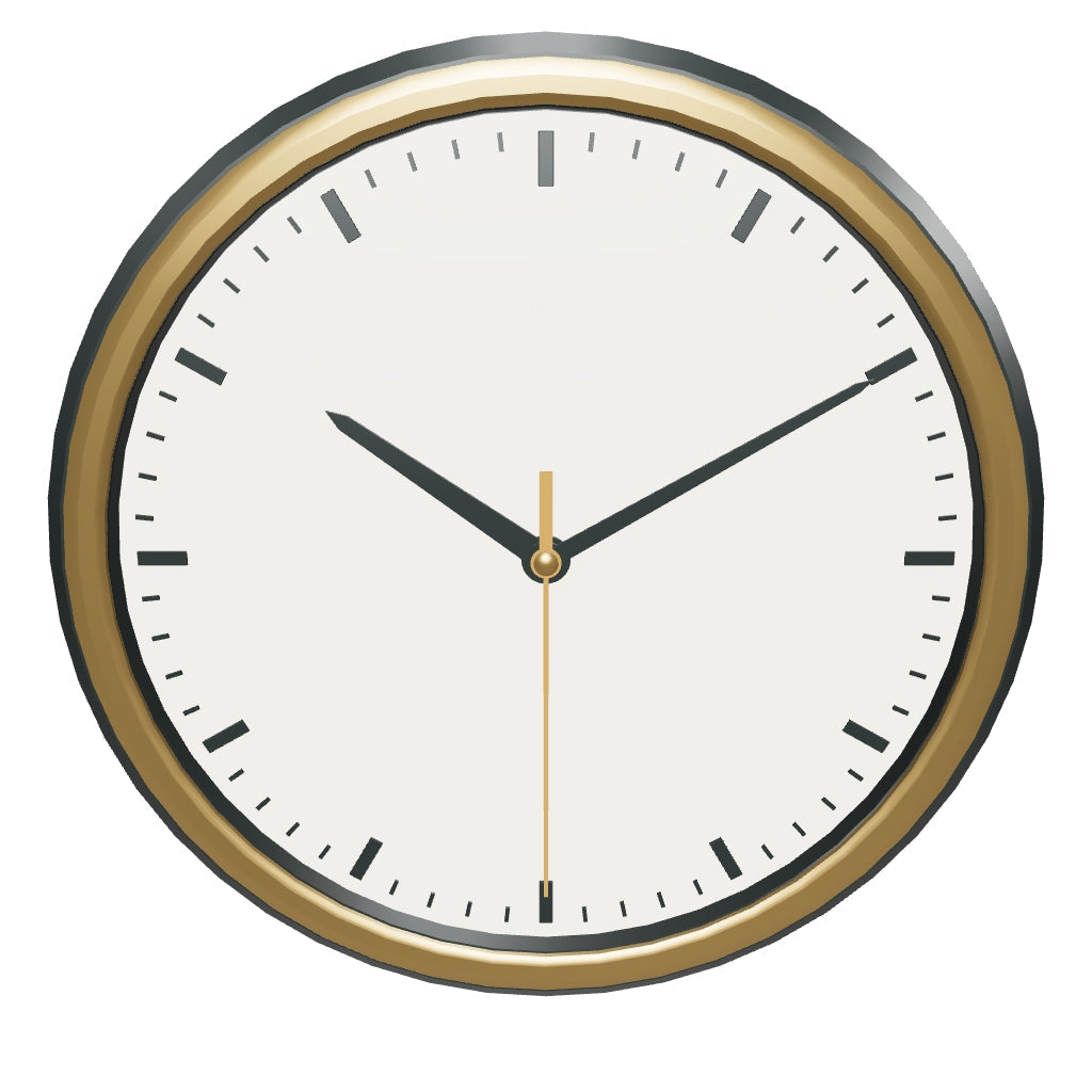 Orbit wall clock 3D model (the delivered Realtime GLB)