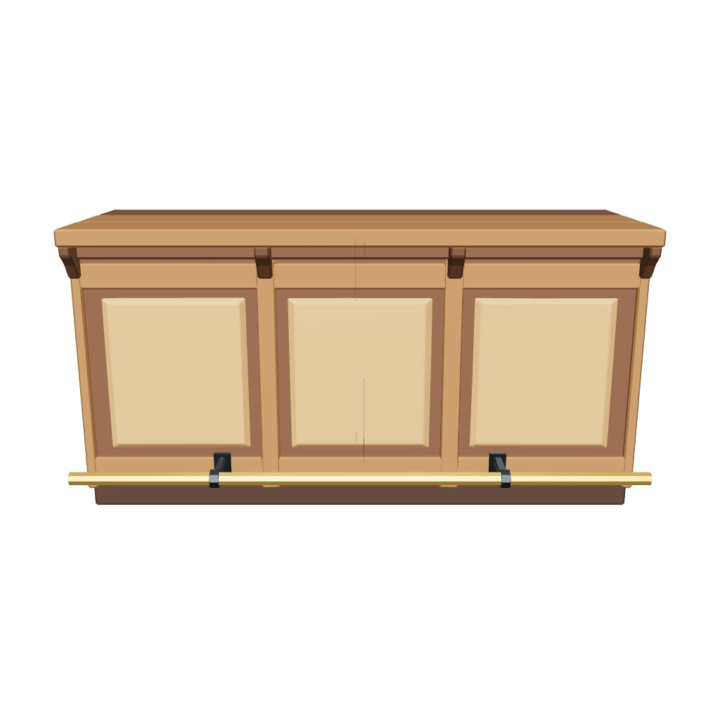 Bar counter section 3D model (the delivered GLB)