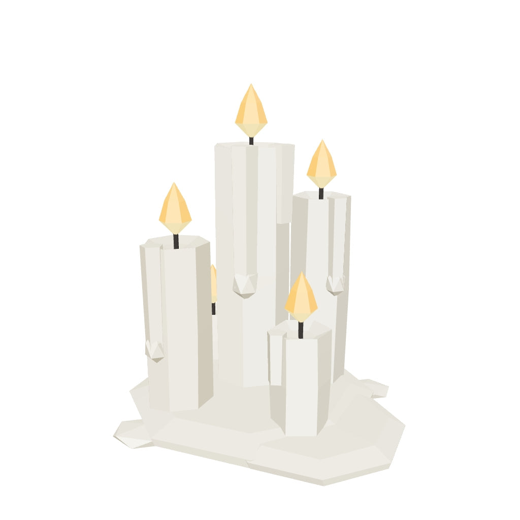 Melted candle cluster 3D model (the delivered GLB)
