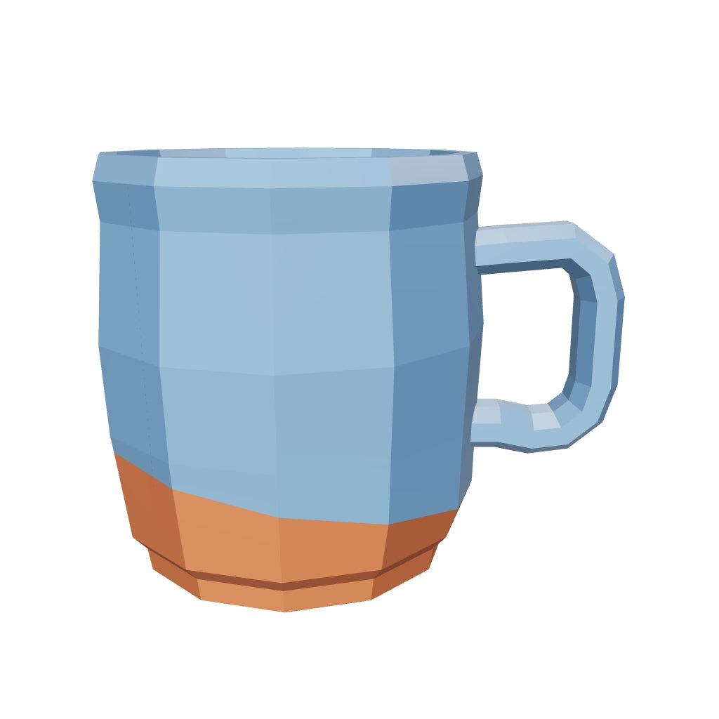 Glazed clay mug 3D model (the delivered GLB)