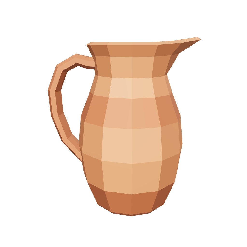 Clay pitcher 3D model (the delivered GLB)