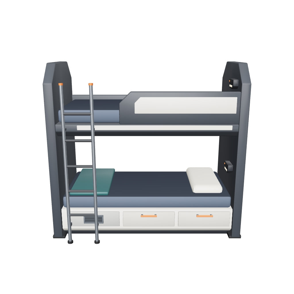 Crew Bunk 3D model (the delivered GLB)