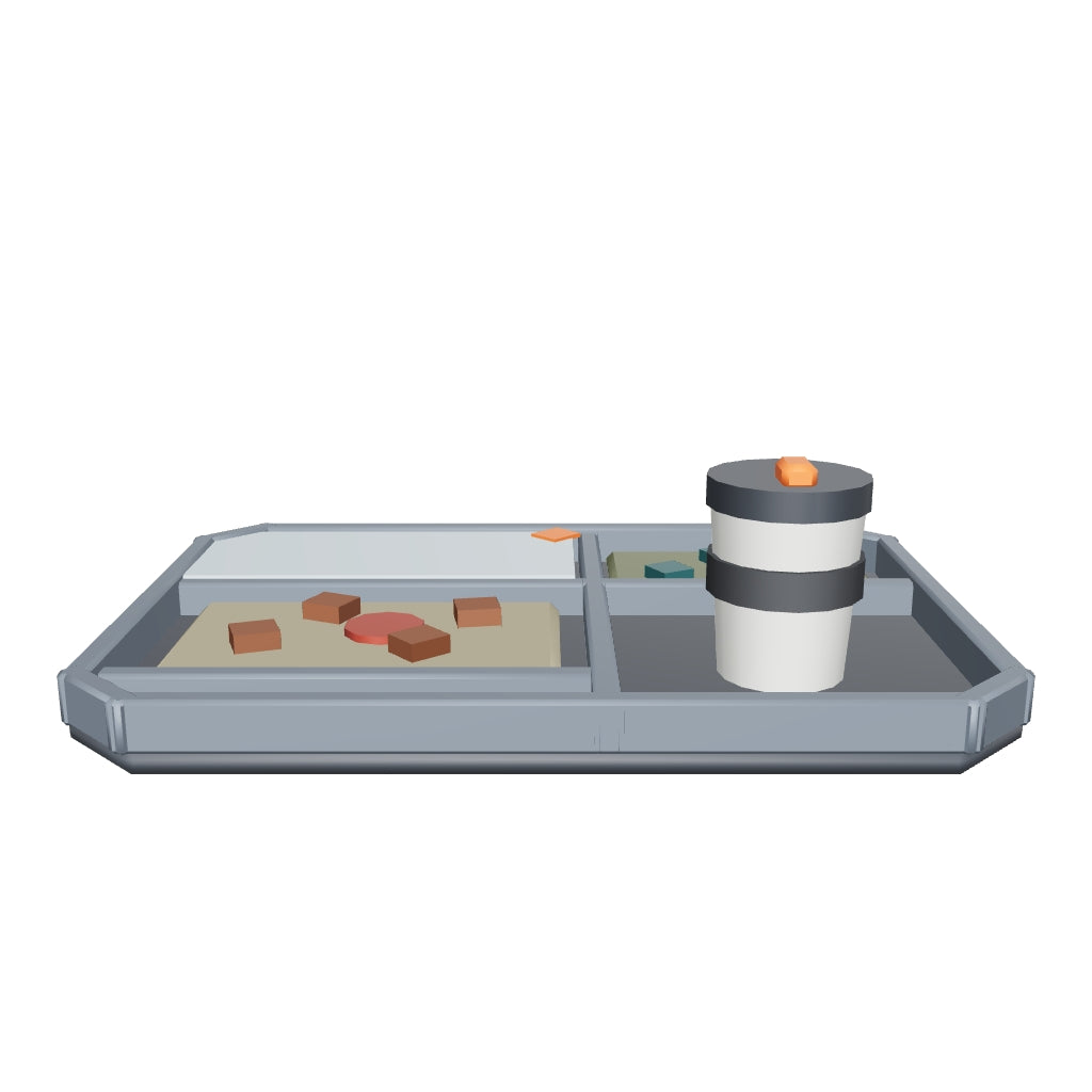 Meal Tray 3D model (the delivered GLB)