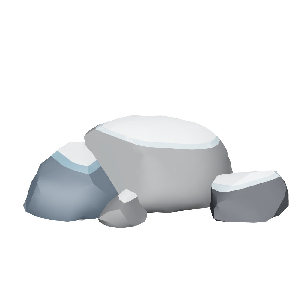 Ice Rock Cluster 3D model (the delivered GLB)