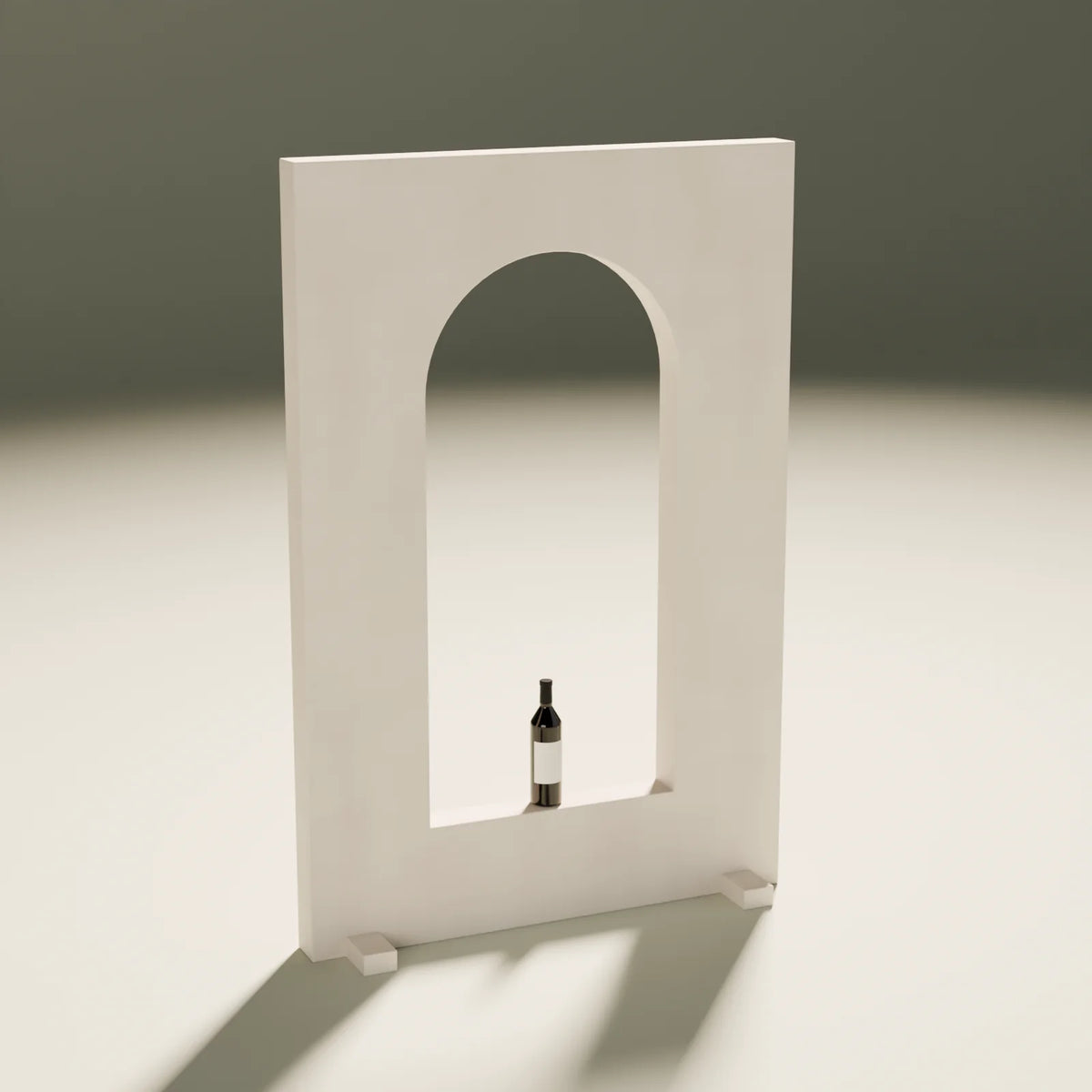 Arch Wall Flat styled in a Still Studio set with the wine bottle (sold separately)