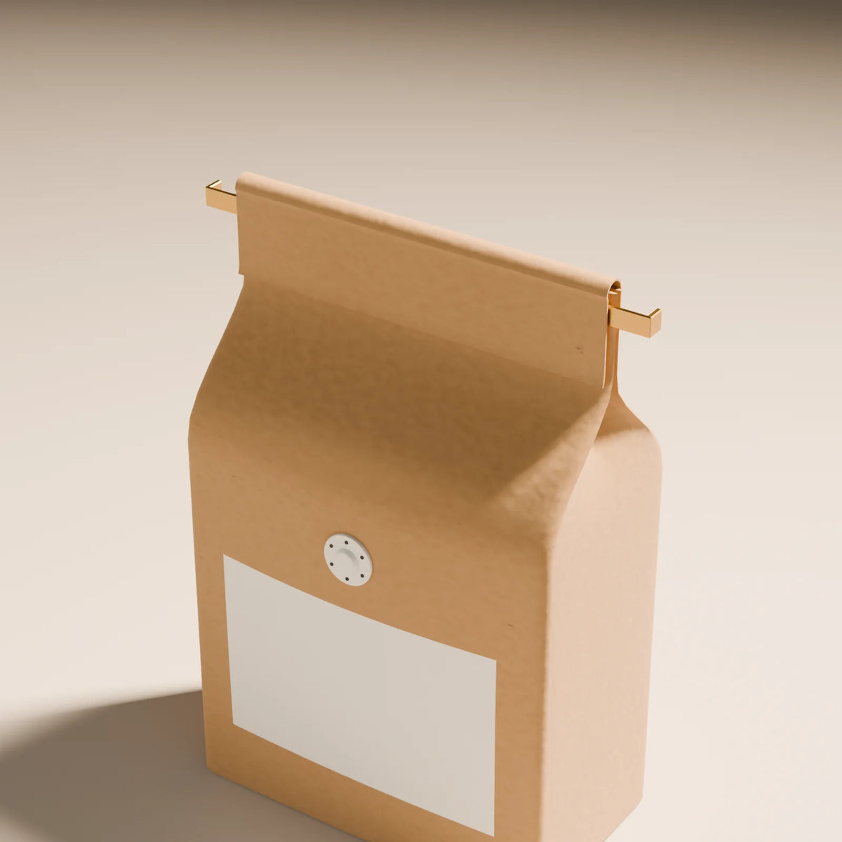 Coffee Bag, close-up detail render