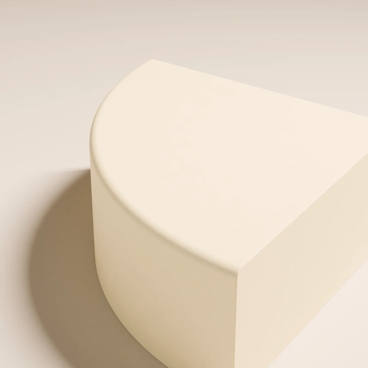 Quarter-Round Corner Podium, close-up detail render