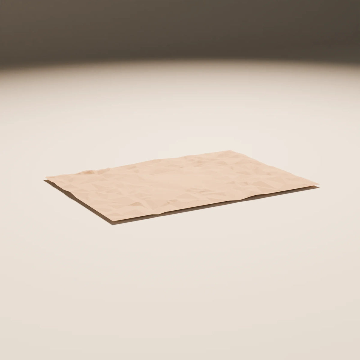 Crumpled Paper Backdrop, Still Studio 3D asset, studio render