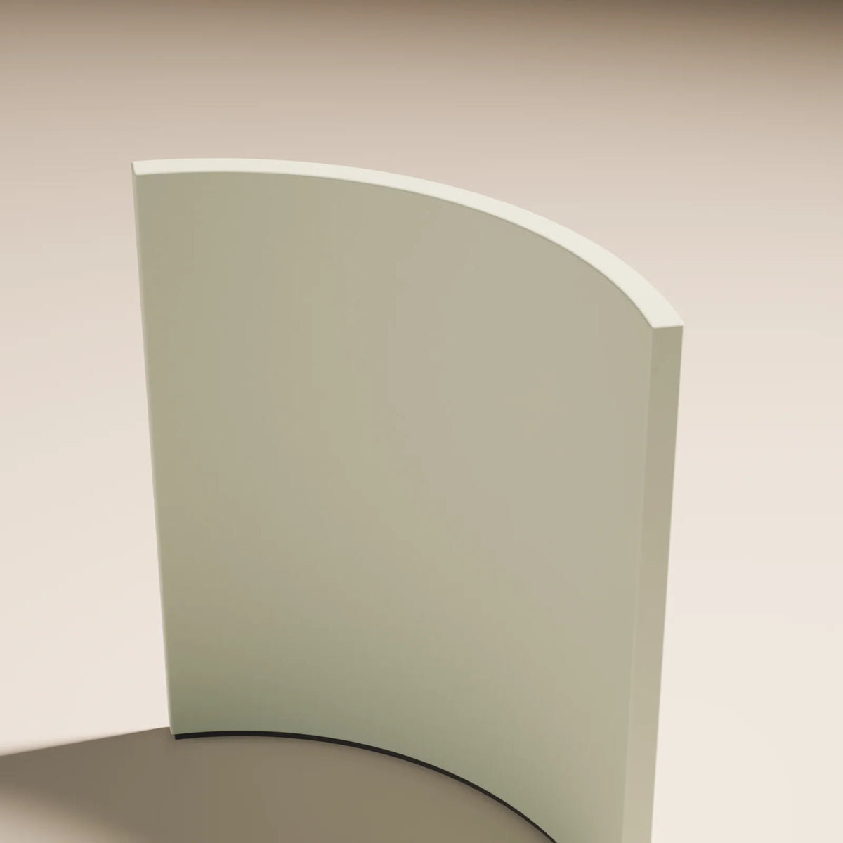 Curved Screen Wall, close-up detail render