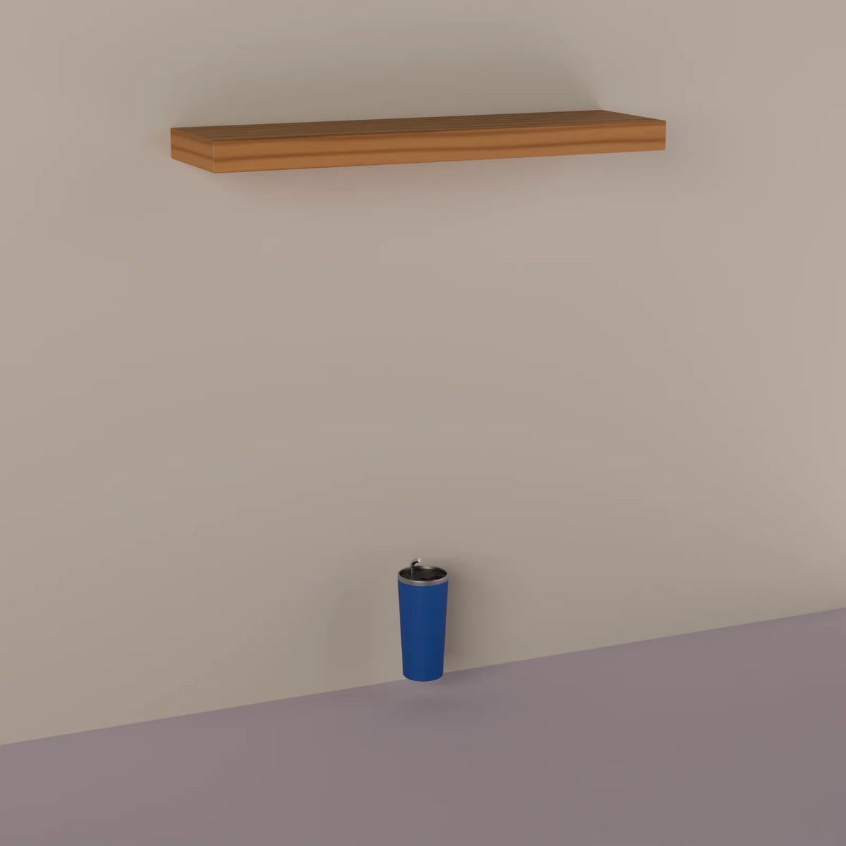 Floating Shelf styled in a Still Studio set with the insulated tumbler (sold separately)
