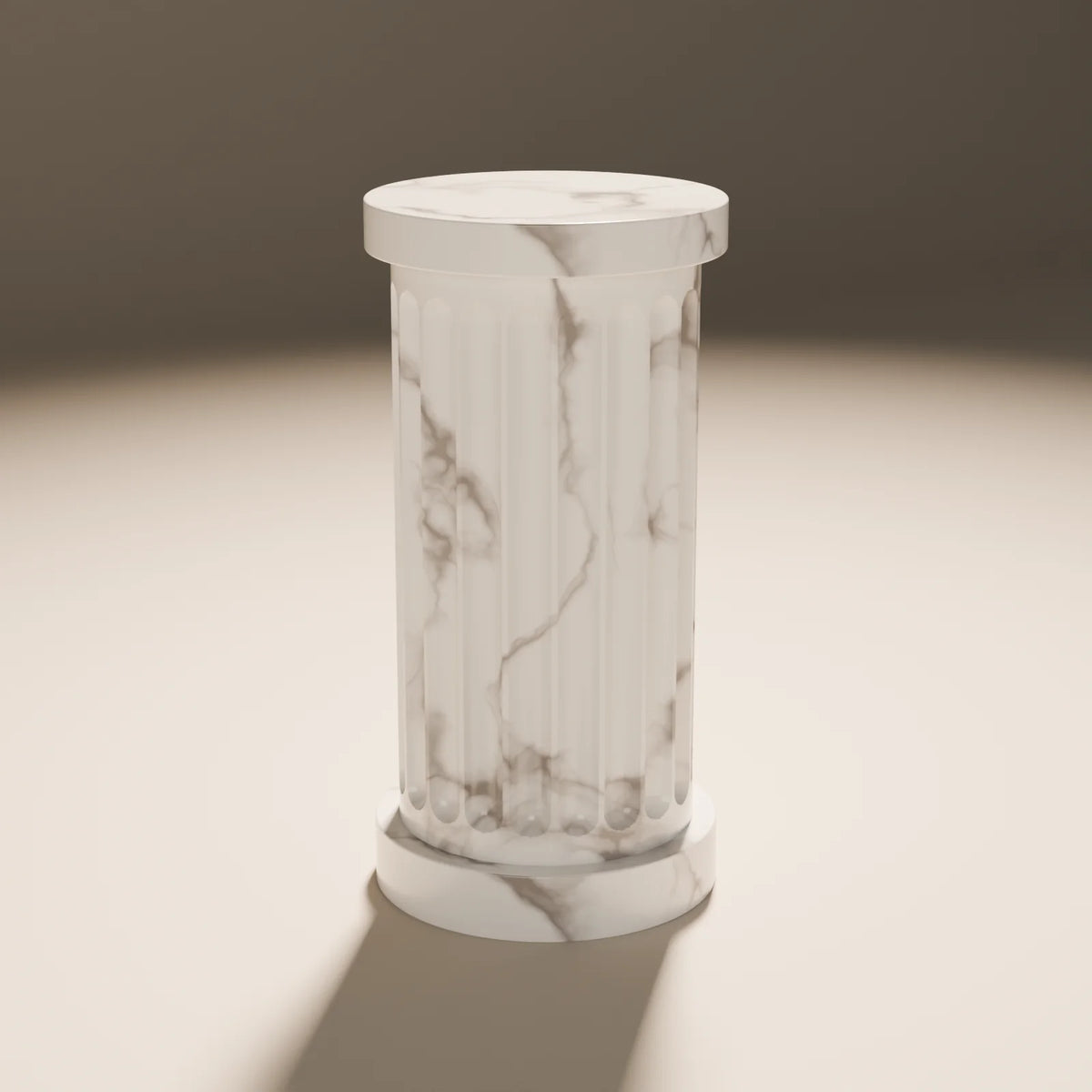 Fluted Column Pedestal 3D model