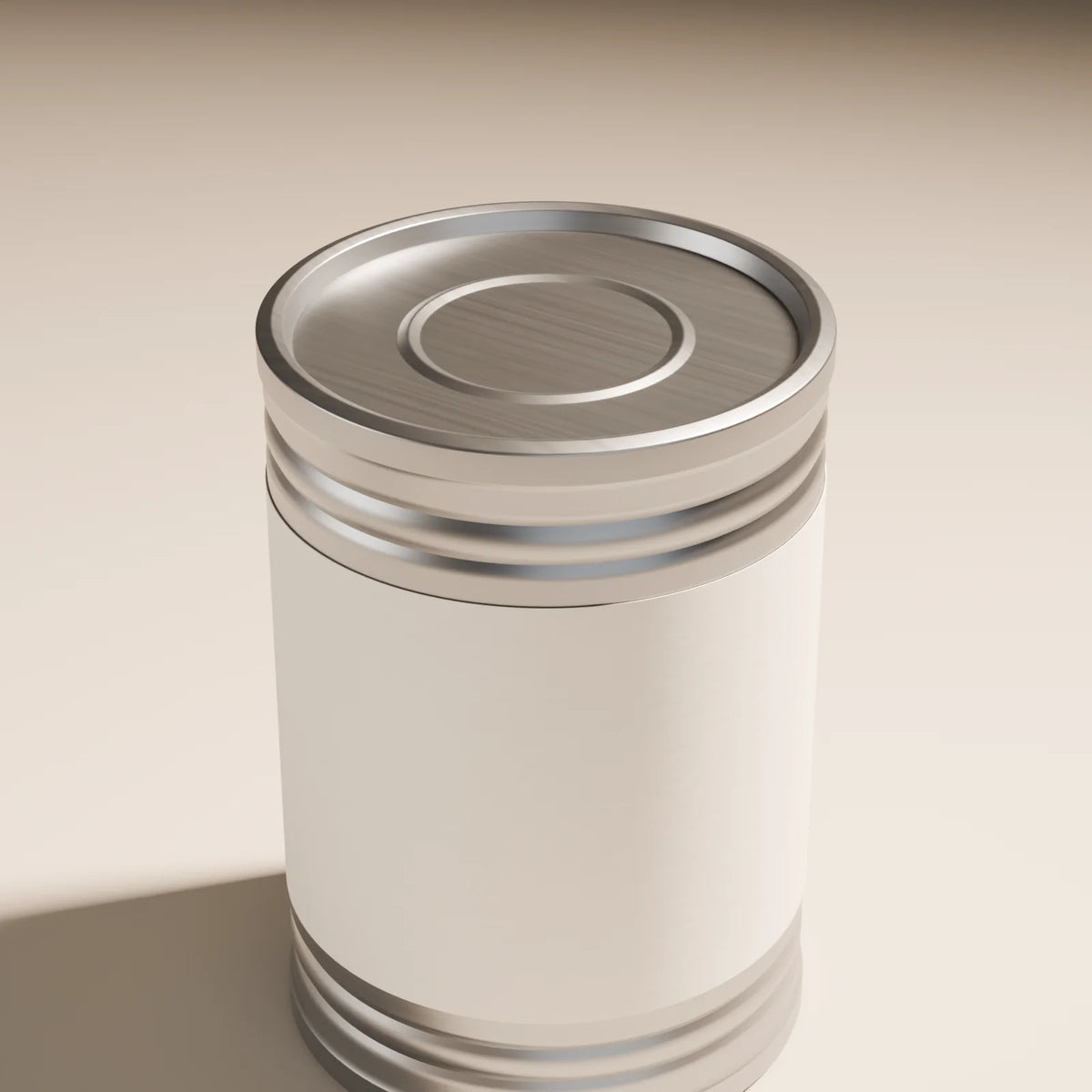 Food Tin, close-up detail render