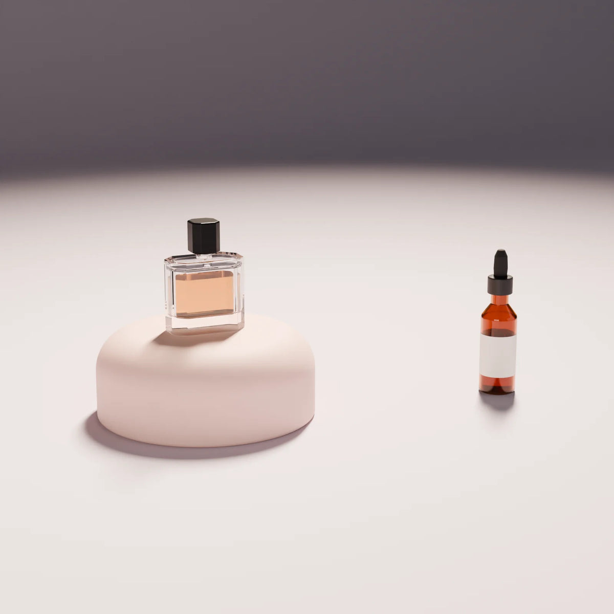 Fragrance Flacon styled in a Still Studio set with the pill podium and dropper bottle (sold separately)