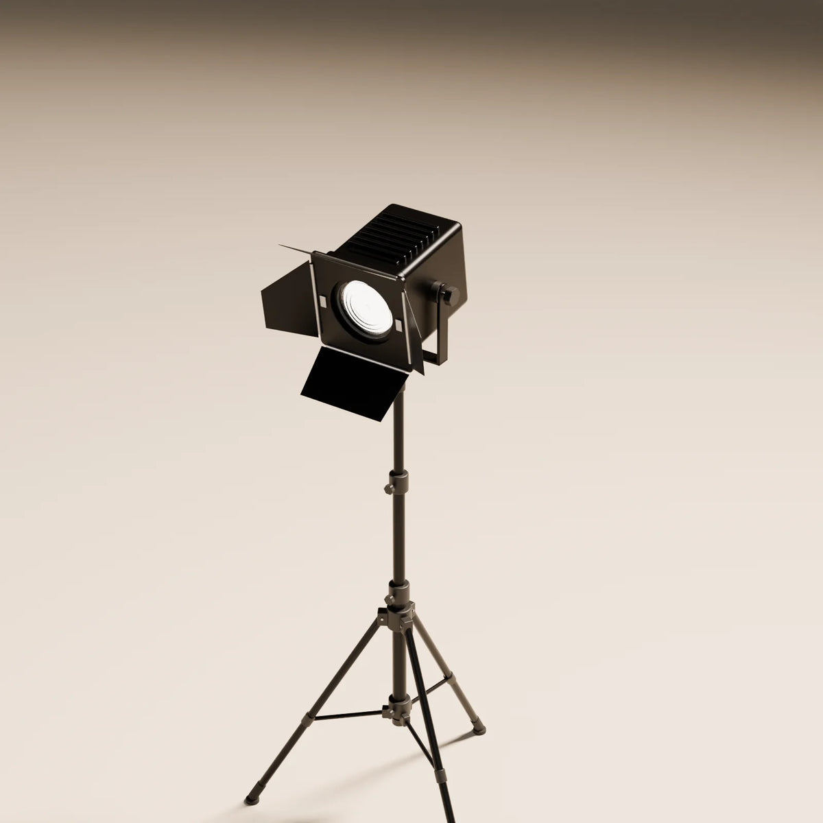 Fresnel Spotlight, close-up detail render