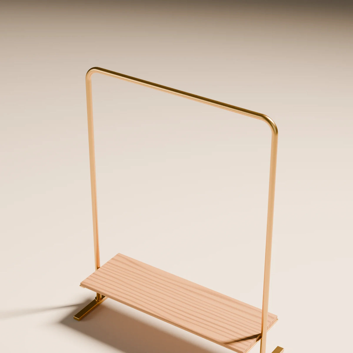 Garment Rail, close-up detail render
