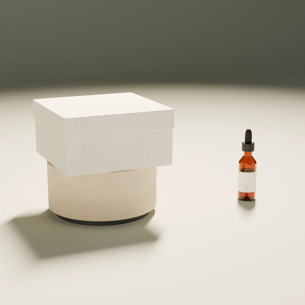 Two-Piece Gift Box styled in a Still Studio set with the squeeze tube and pebble flacon (sold separately)