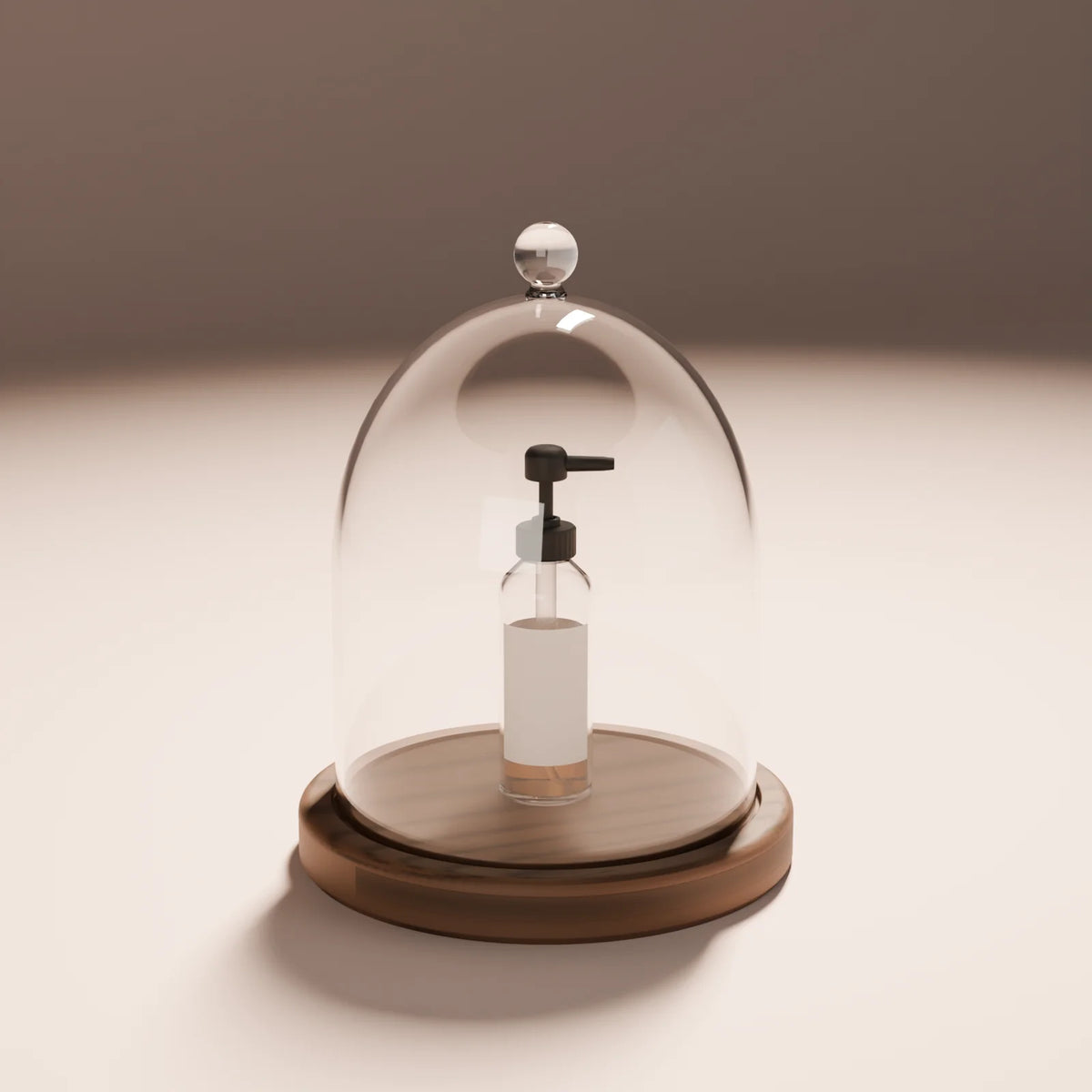 Glass Cloche styled in a Still Studio set with the pump bottle (sold separately)