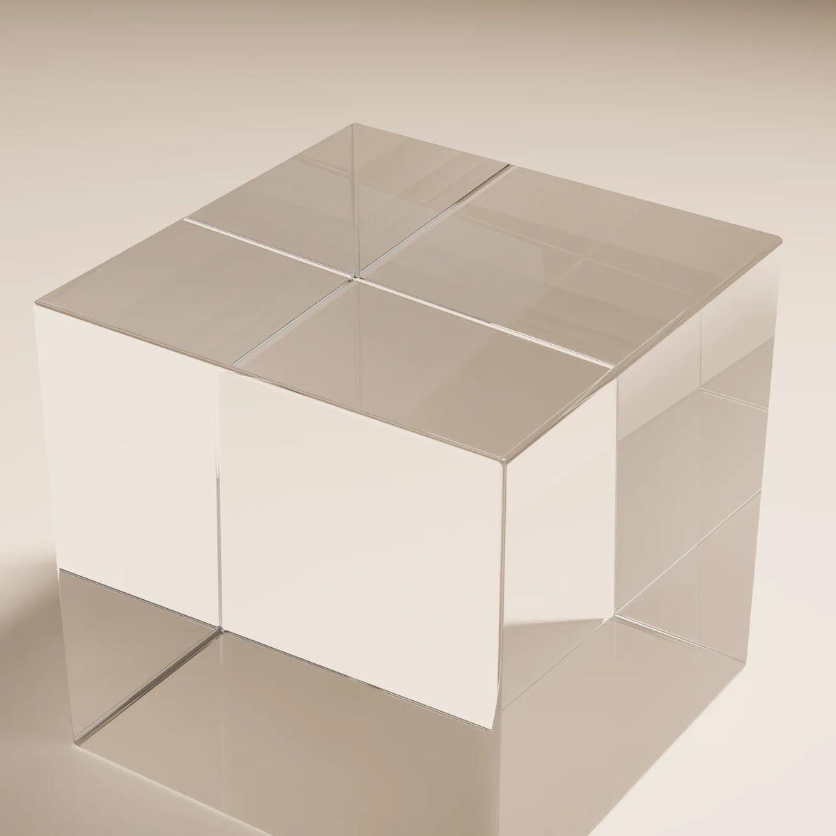 Glass Cube Riser, close-up detail render