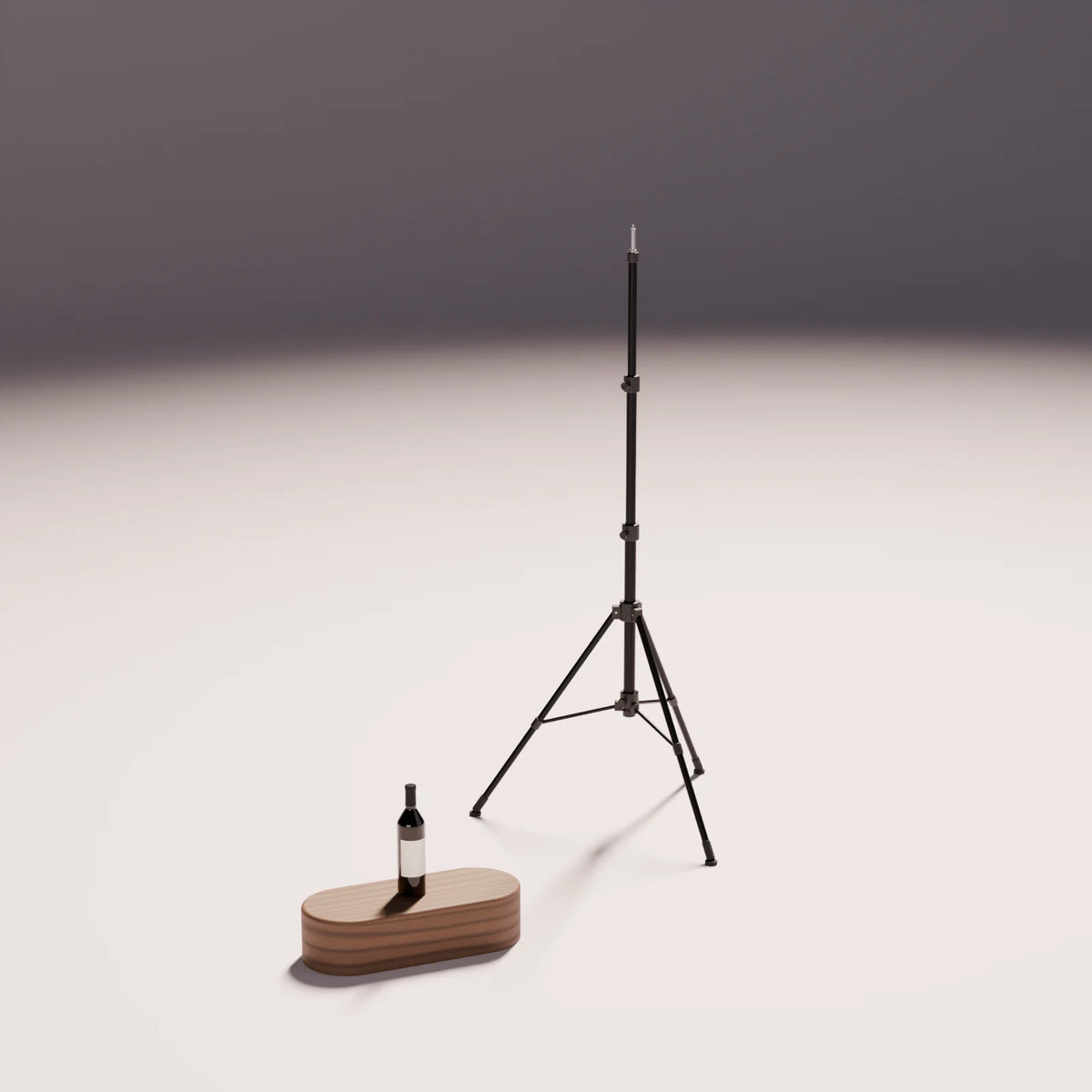 Light Stand styled in a Still Studio set with the capsule plinth and wine bottle (sold separately)