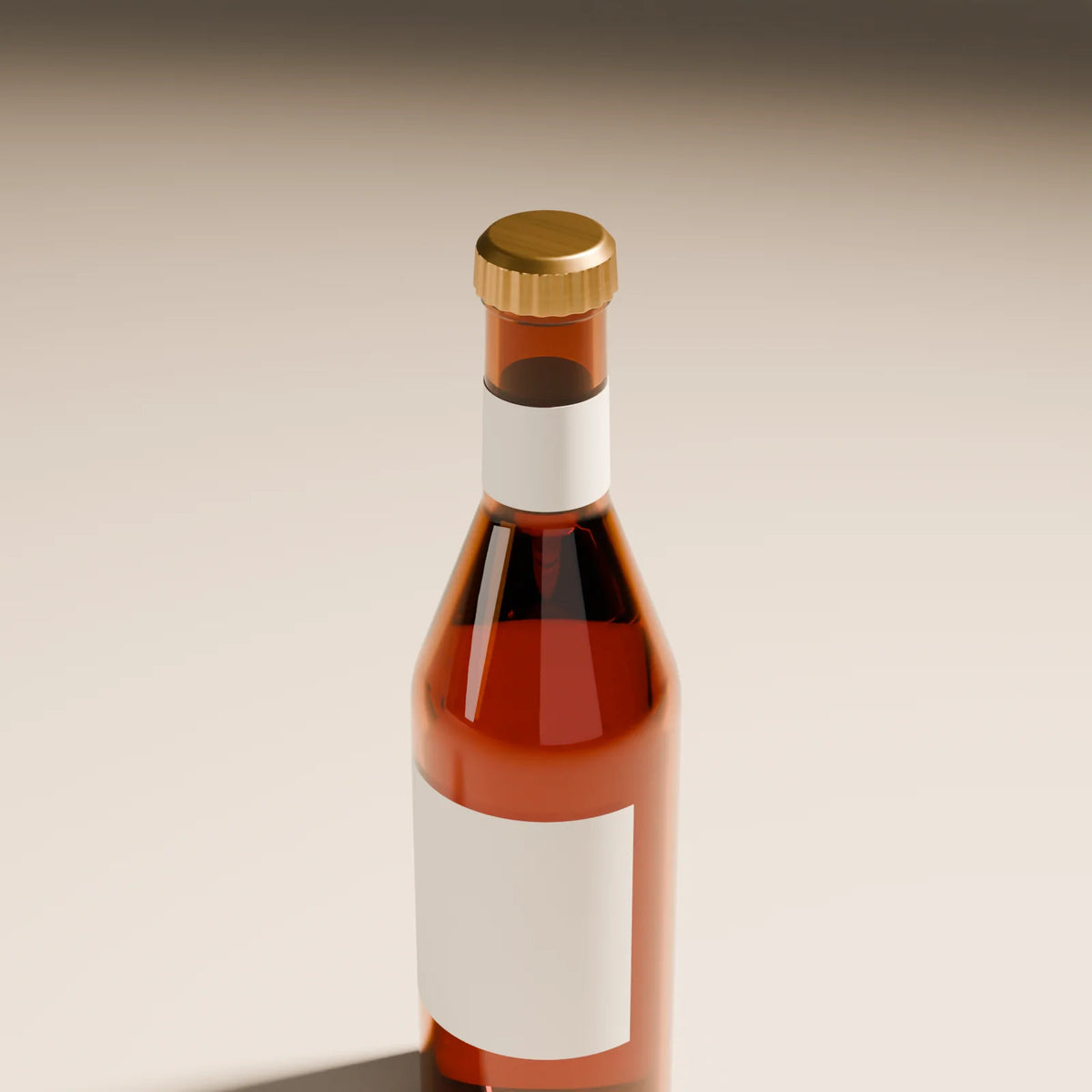 Longneck Bottle, close-up detail render
