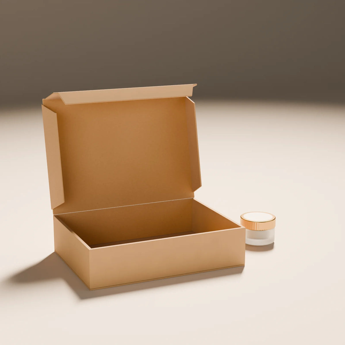 Mailer Box styled in a Still Studio set with the cream jar (sold separately)