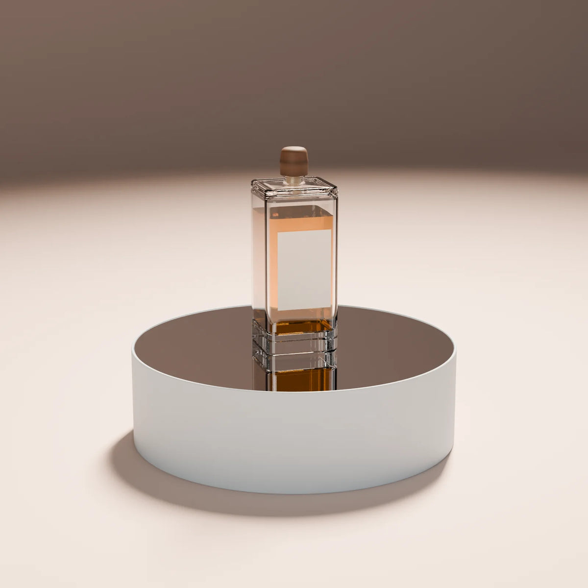 Mirror Top Podium styled in a Still Studio set with the spirits bottle (sold separately)
