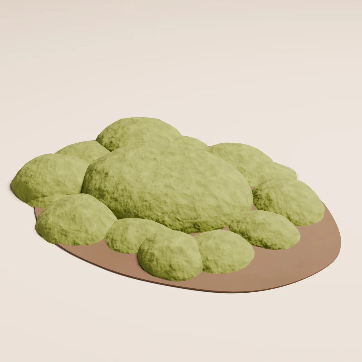 Moss Bed, close-up detail render