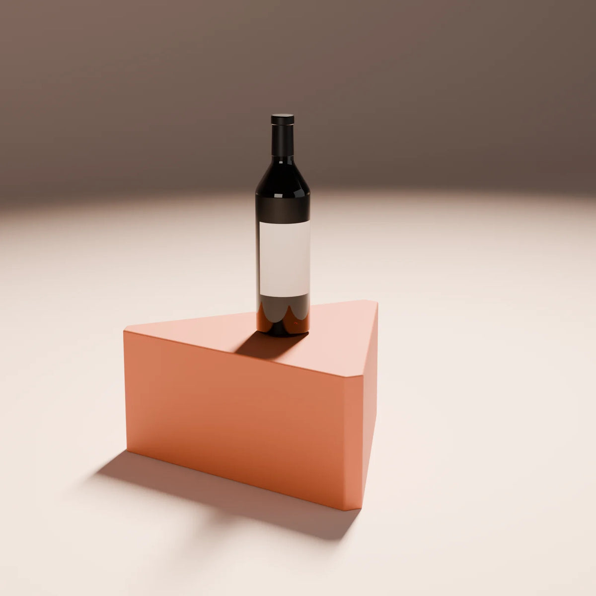 Prism Podium styled in a Still Studio set with the wine bottle (sold separately)