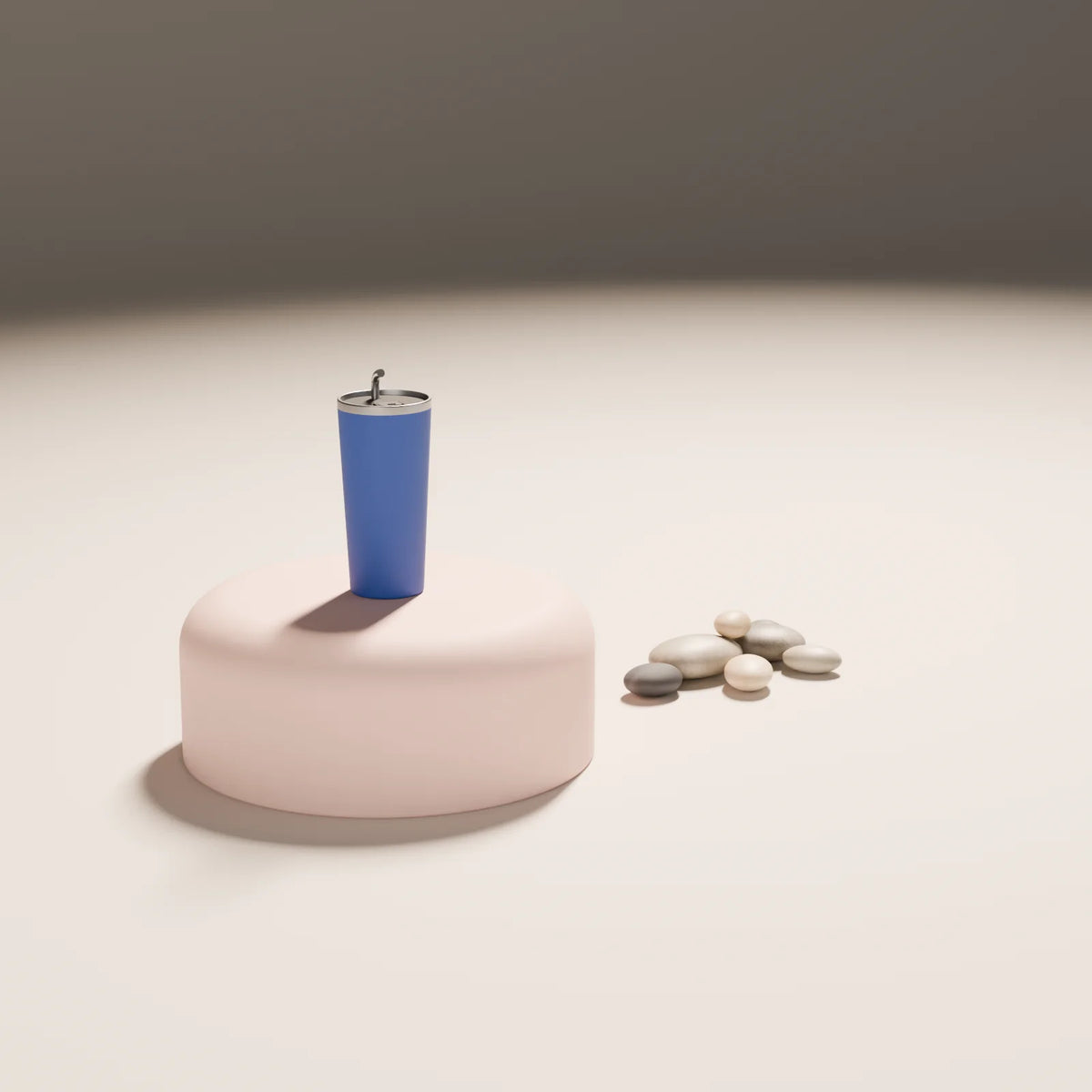 River Stones styled in a Still Studio set with the pill podium and insulated tumbler (sold separately)