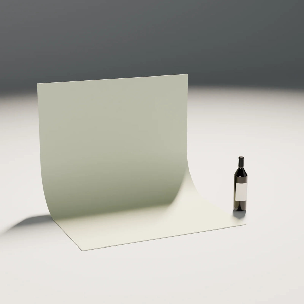 Tabletop Sweep styled in a Still Studio set with the wine bottle (sold separately)