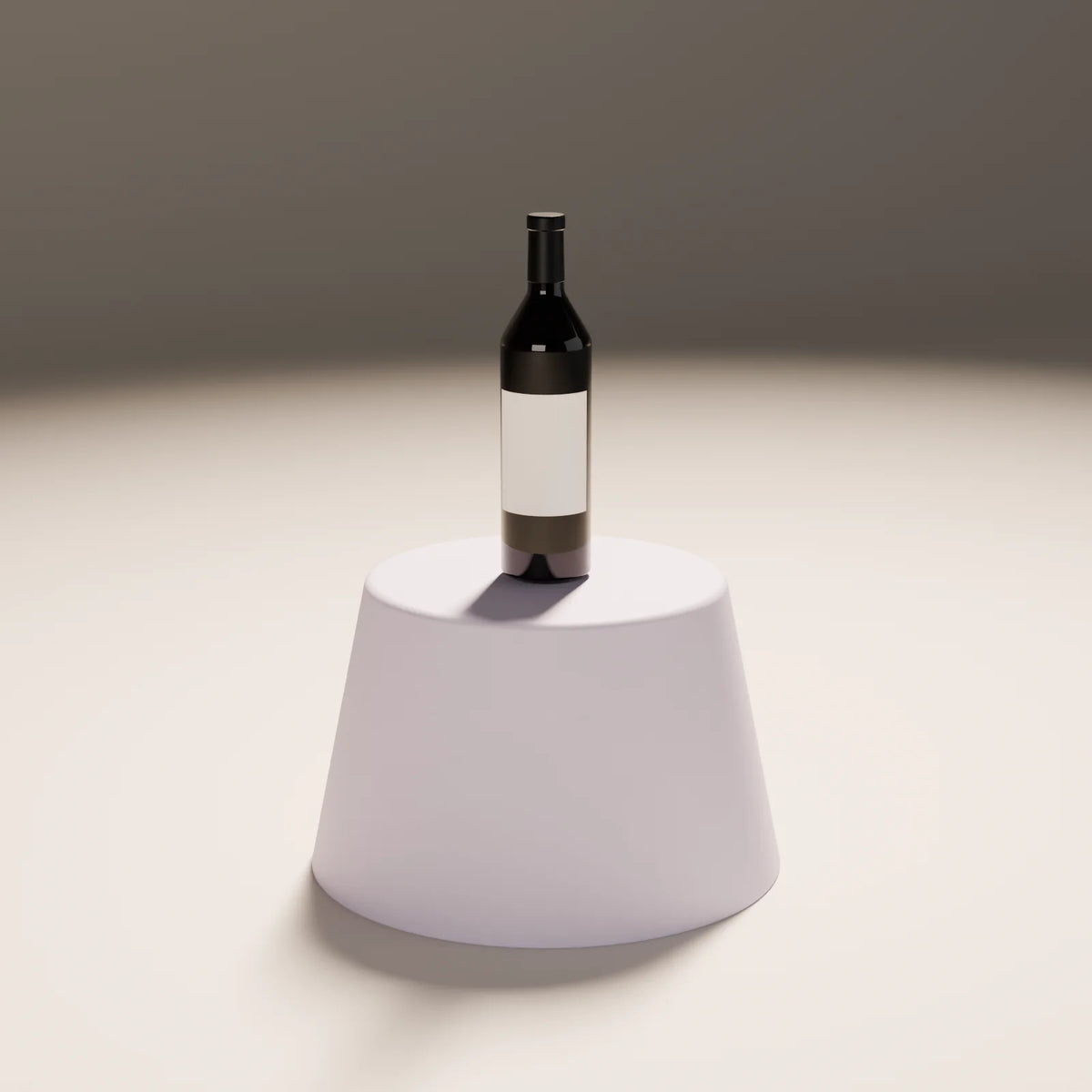 Tapered Podium styled in a Still Studio set with the wine bottle (sold separately)