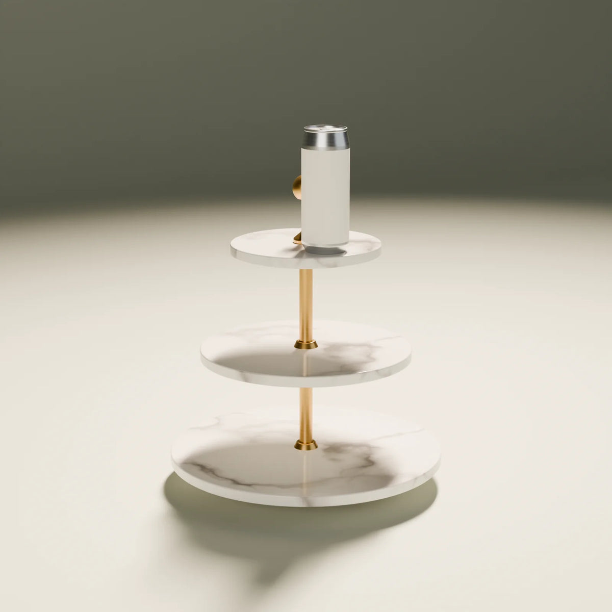Tiered Display Stand styled in a Still Studio set with the fragrance flacon, mason jar and squeeze tube (sold separately)