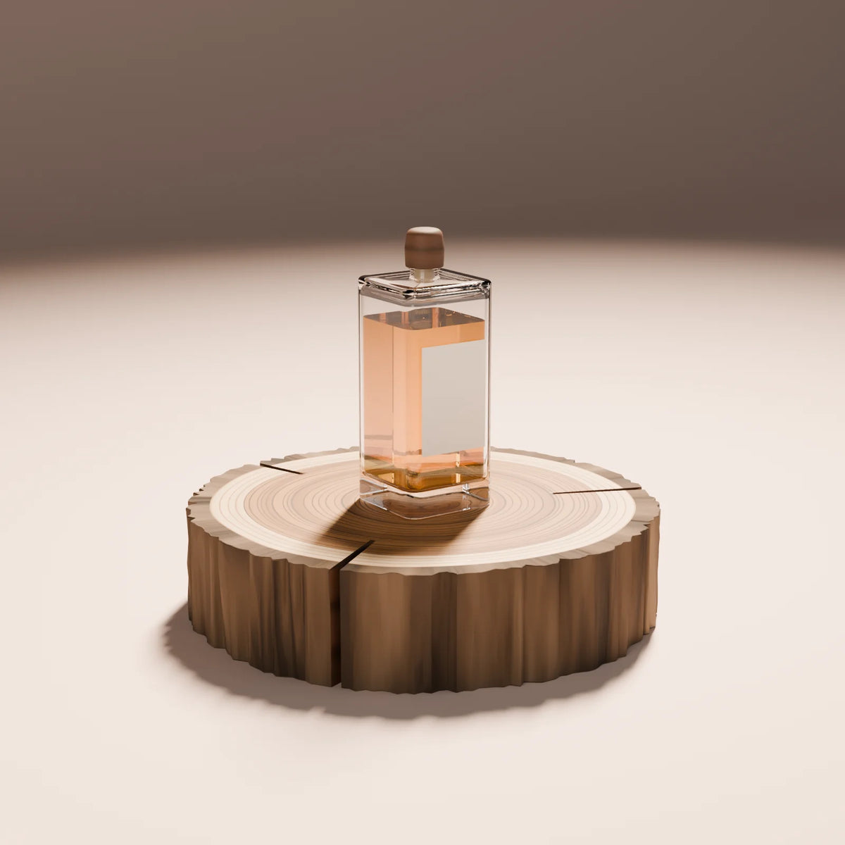 Timber Round Podium styled in a Still Studio set with the spirits bottle (sold separately)