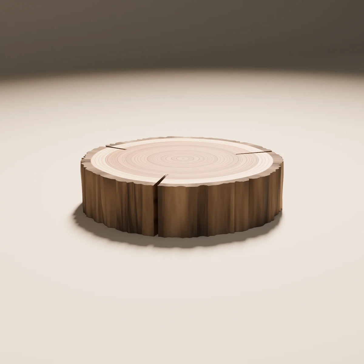 Timber Round Podium, Still Studio 3D asset, studio render
