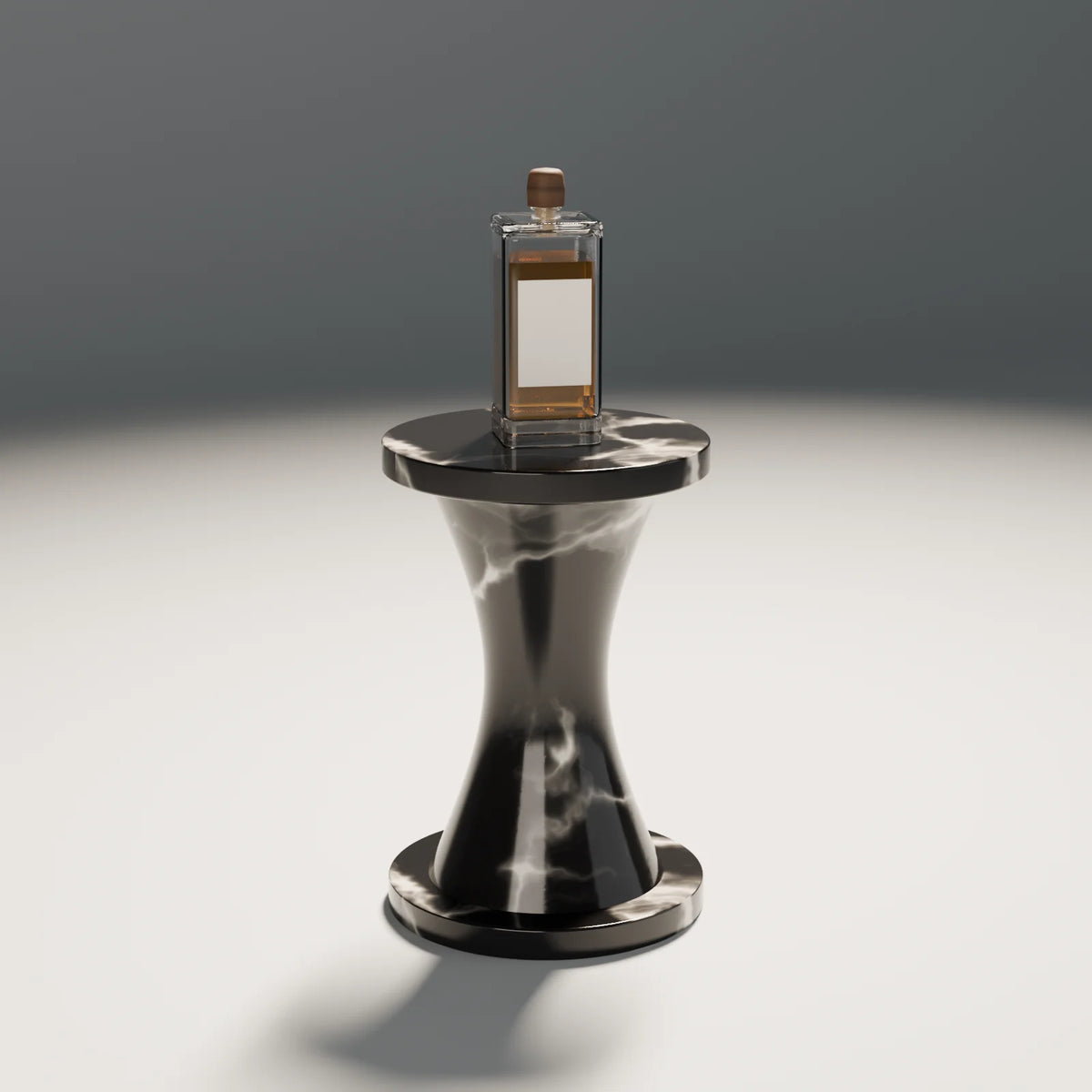 Waisted Pedestal styled in a Still Studio set with the spirits bottle (sold separately)